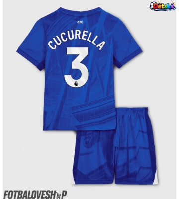 Chelsea Marc Cucurella #3 Dětské Domácí Dres 2025-26 Krátký Rukáv (+ trenýrky)